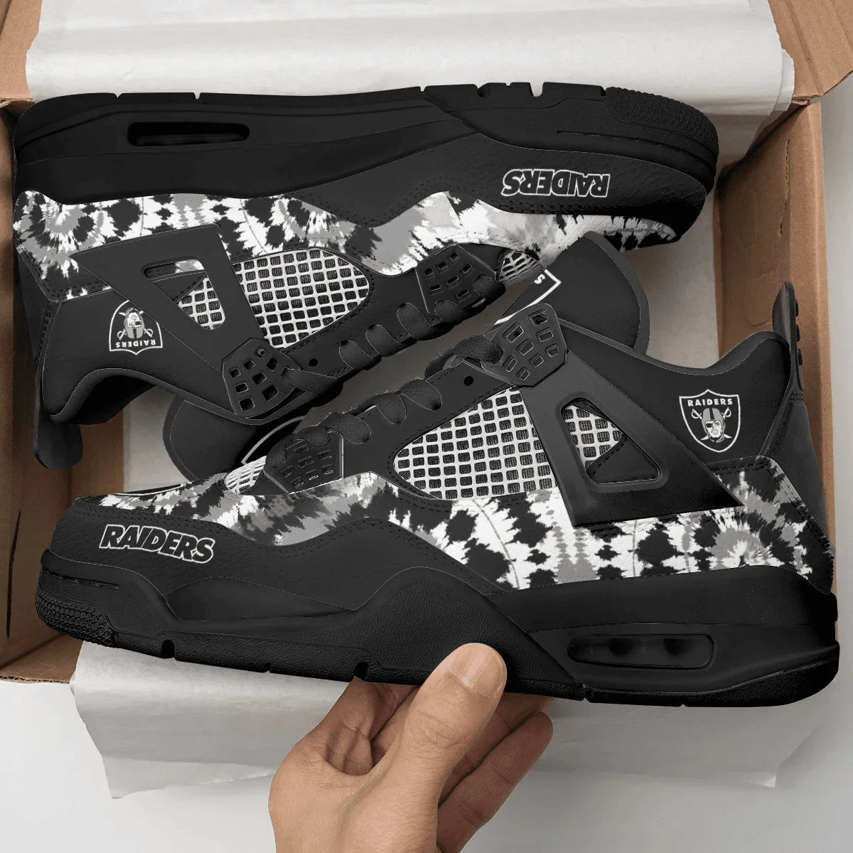 Las Vegas Raiders AJ4 Sneakers 10