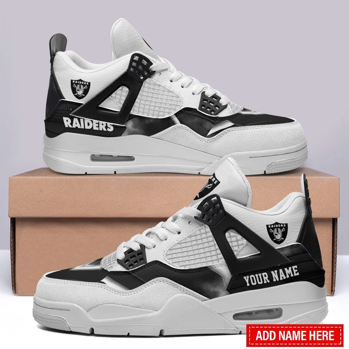 Las Vegas Raiders AJ4 Sneakers 20