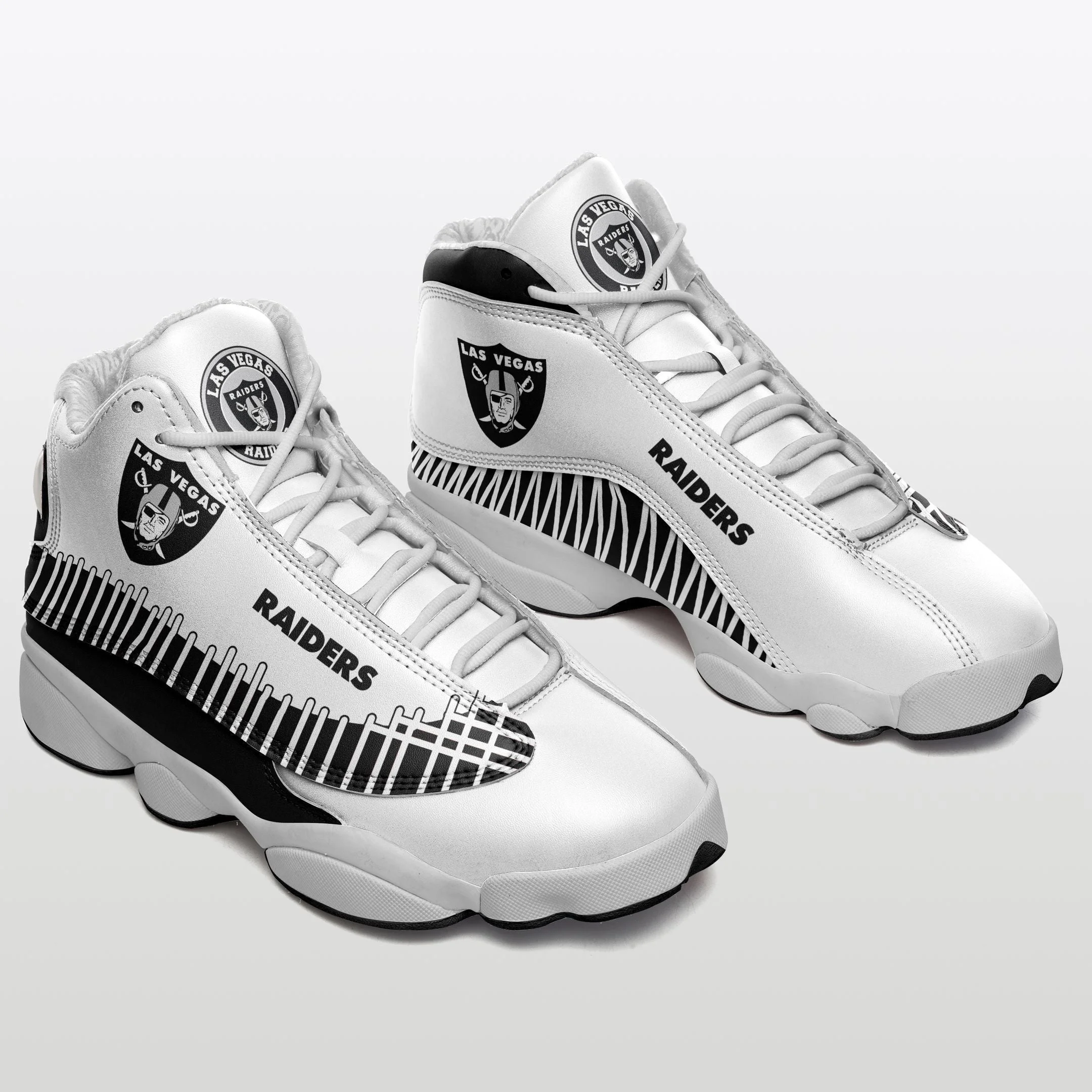 Las Vegas Raiders NFL AJ13 Sneakers Shoes For Men And Women 25