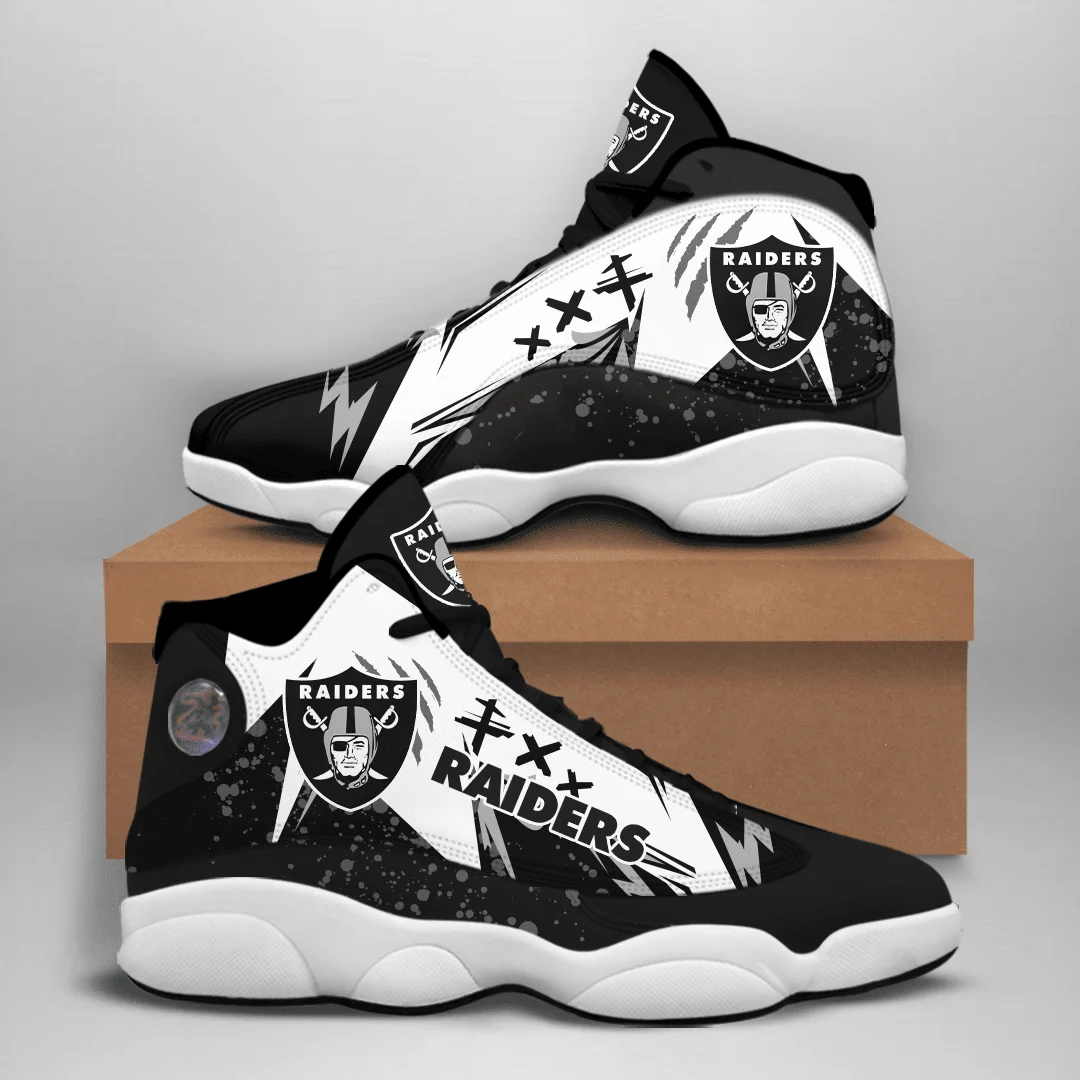 Las Vegas Raiders NFL AJ13 Sneakers Shoes For Men And Women 14
