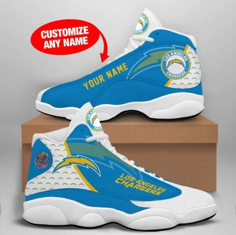 Los Angeles Chargers NFL AJ13 Sneakers Shoes For Men And Women 2