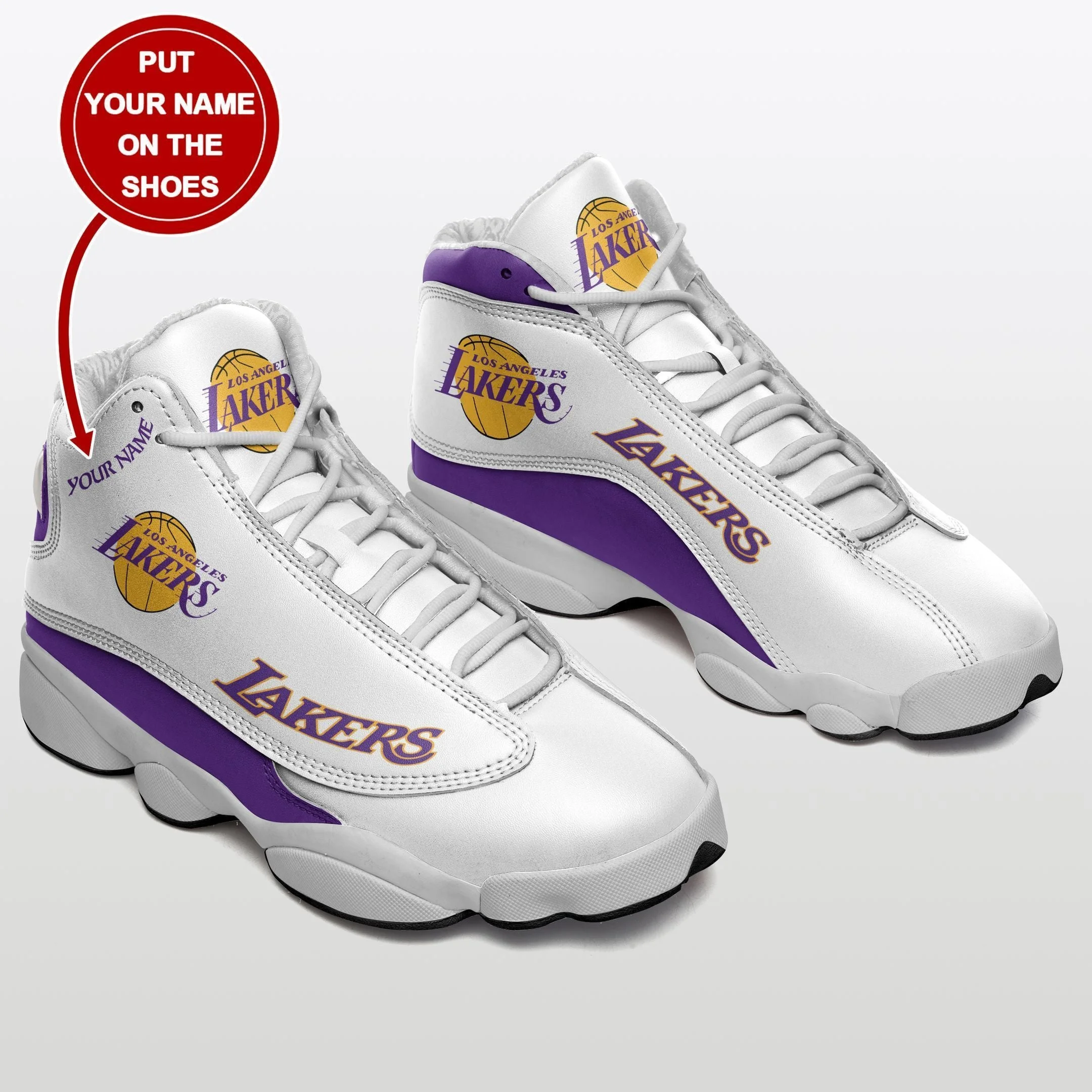 Los Angeles Lakers NFL AJ13 Sneakers Shoes For Men And Women 22
