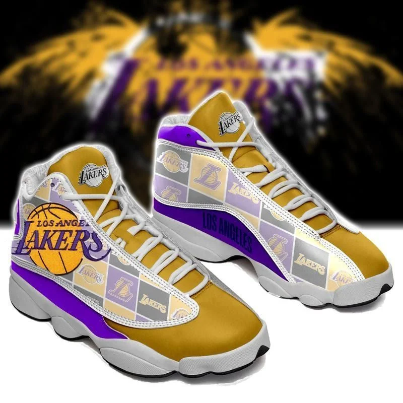 Los Angeles Lakers NFL AJ13 Sneakers Shoes For Men And Women 26