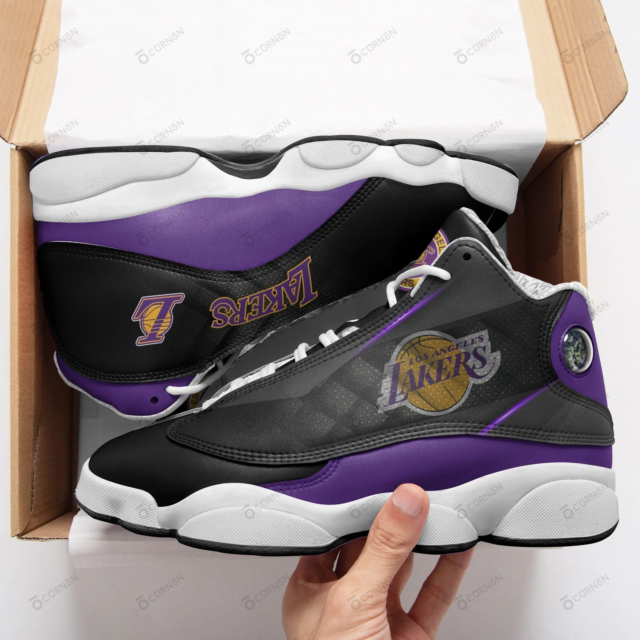 Los Angeles Lakers NFL AJ13 Sneakers Shoes For Men And Women 29