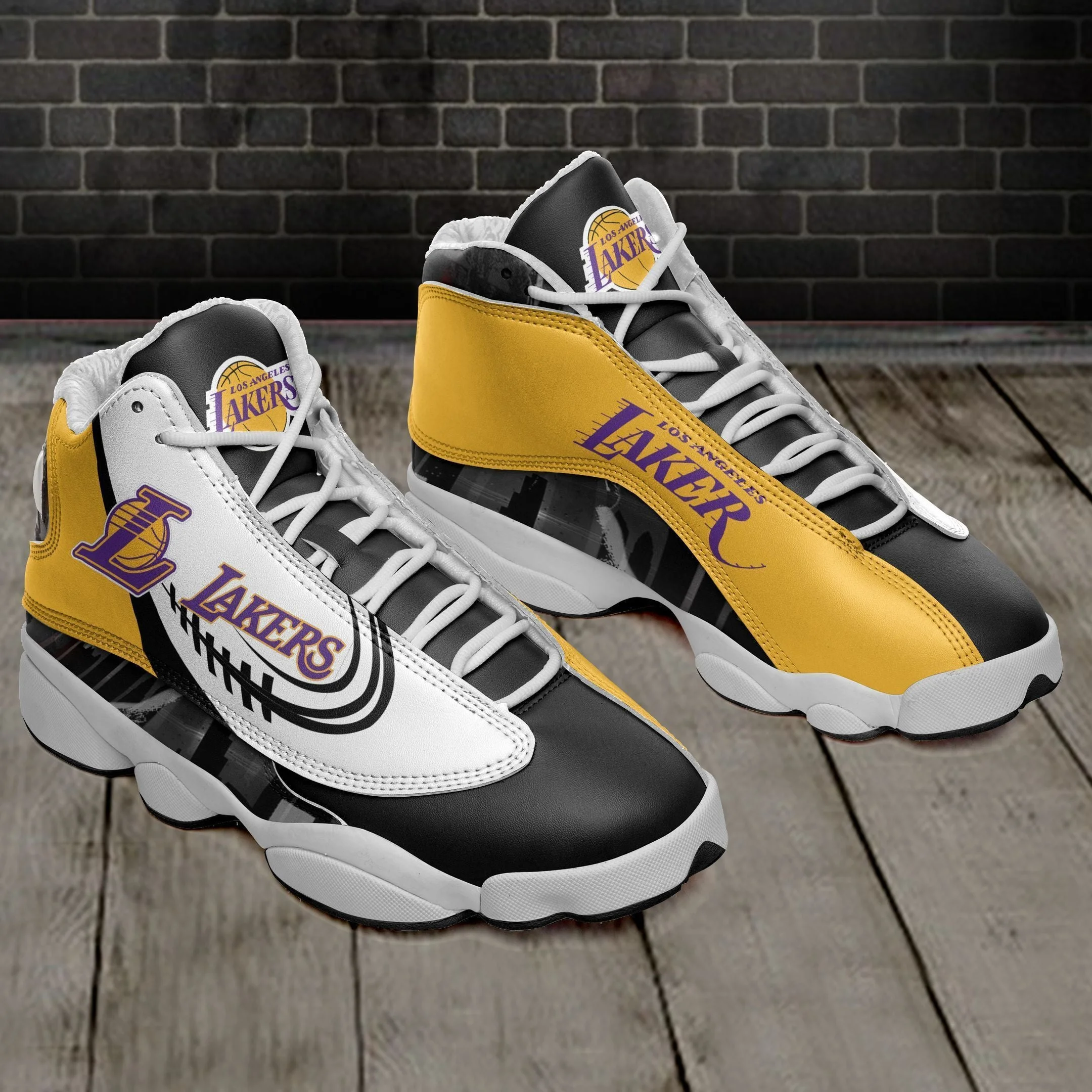 Los Angeles Lakers NFL AJ13 Sneakers Shoes For Men And Women 41