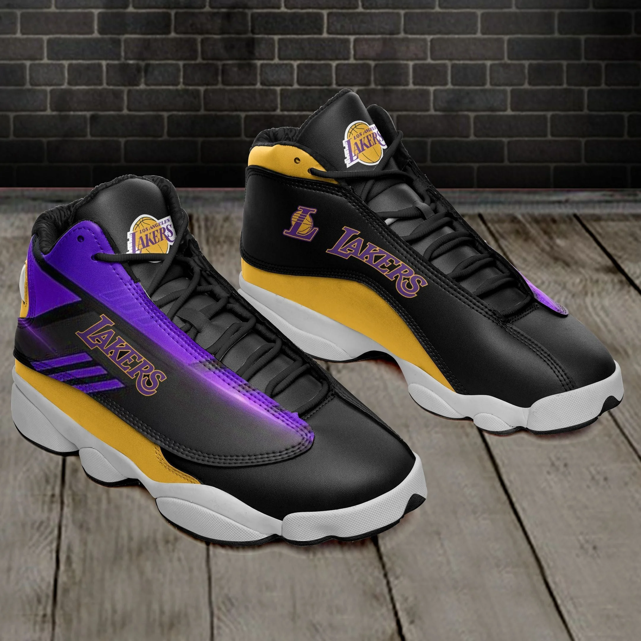 Los Angeles Lakers NFL AJ13 Sneakers Shoes For Men And Women 9