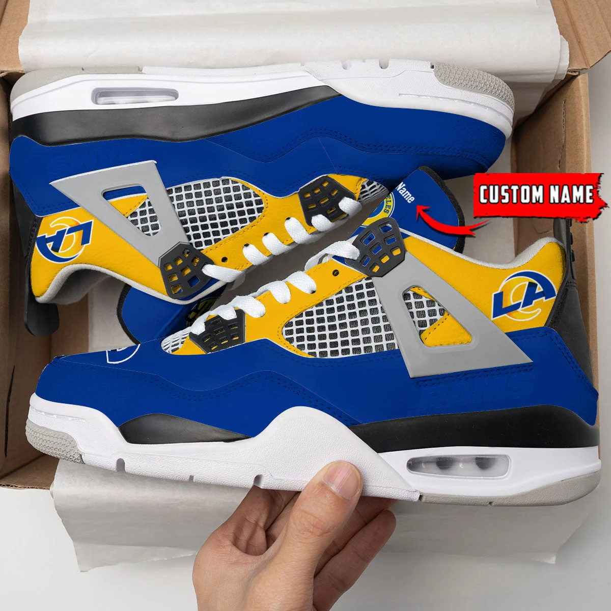 Los Angeles Rams AJ4 Sneakers 2