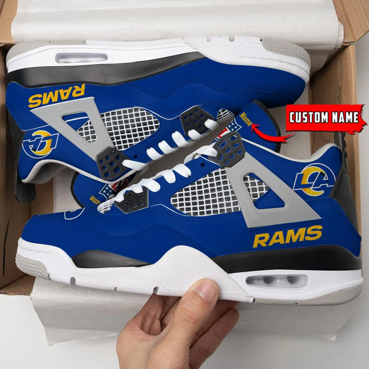 Los Angeles Rams AJ4 Sneakers 3