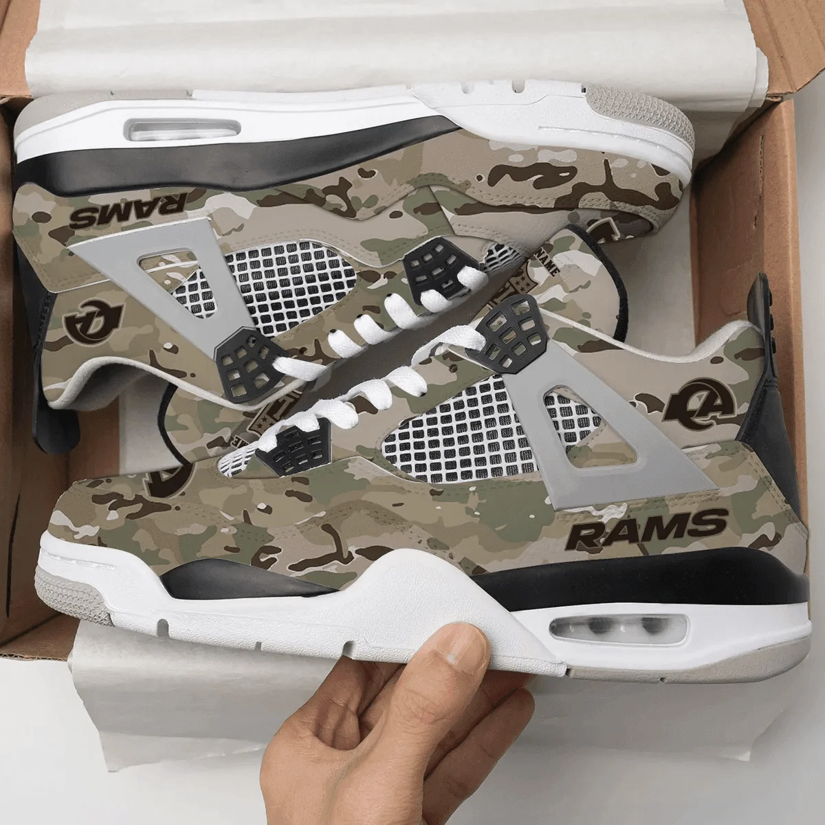 Los Angeles Rams AJ4 Sneakers 4