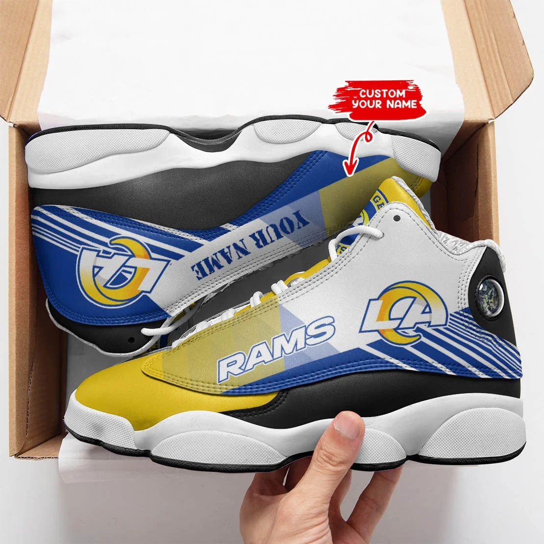Los Angeles Rams NFL AJ13 Sneakers Shoes For Men And Women 21