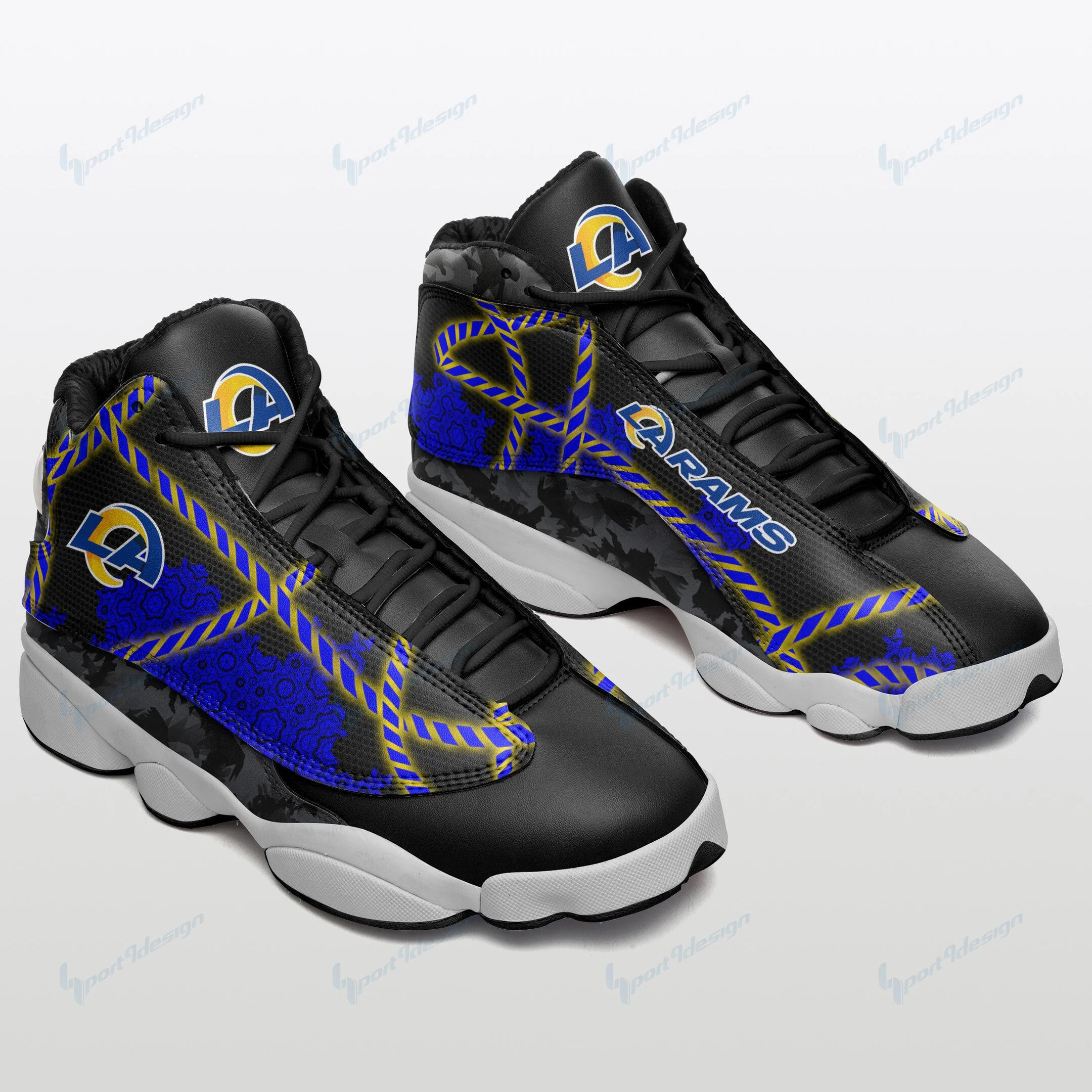 Los Angeles Rams NFL AJ13 Sneakers Shoes For Men And Women 16