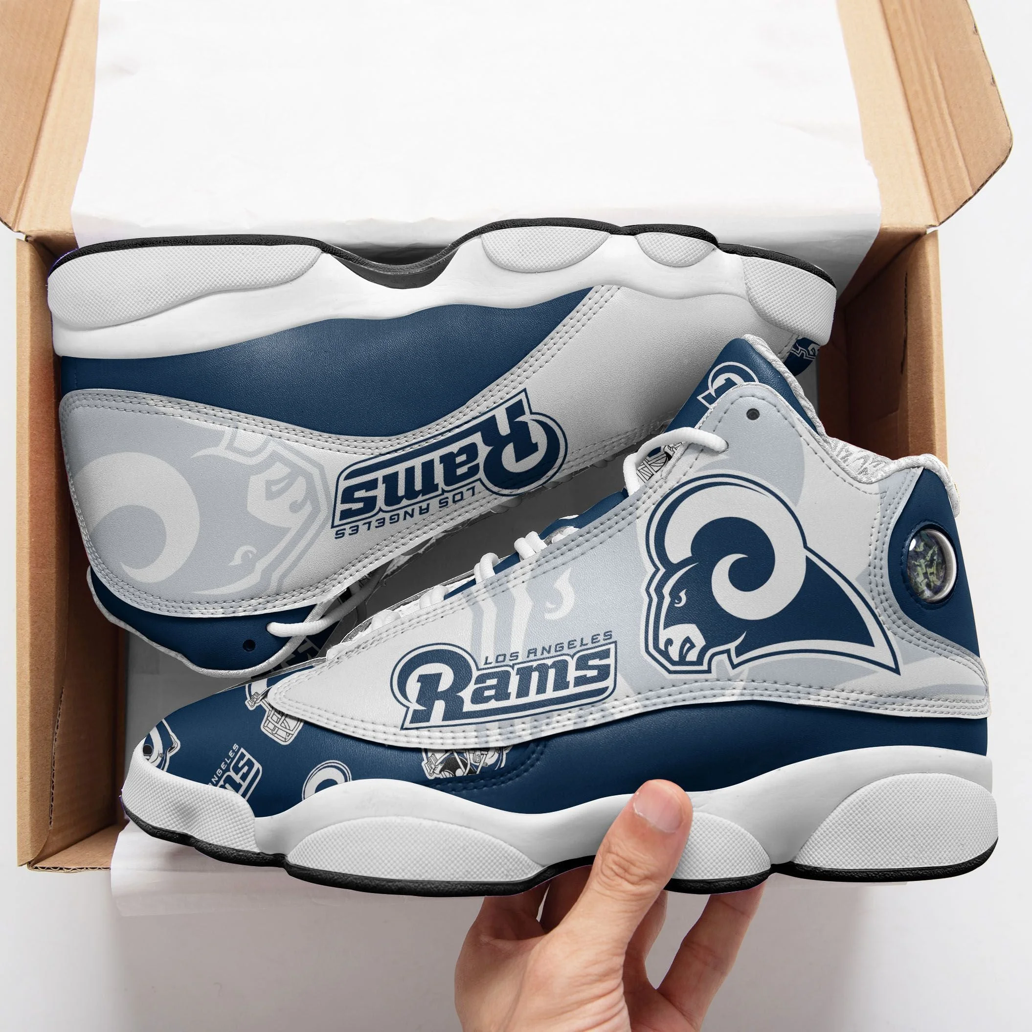 Los Angeles Rams NFL AJ13 Sneakers Shoes For Men And Women 20