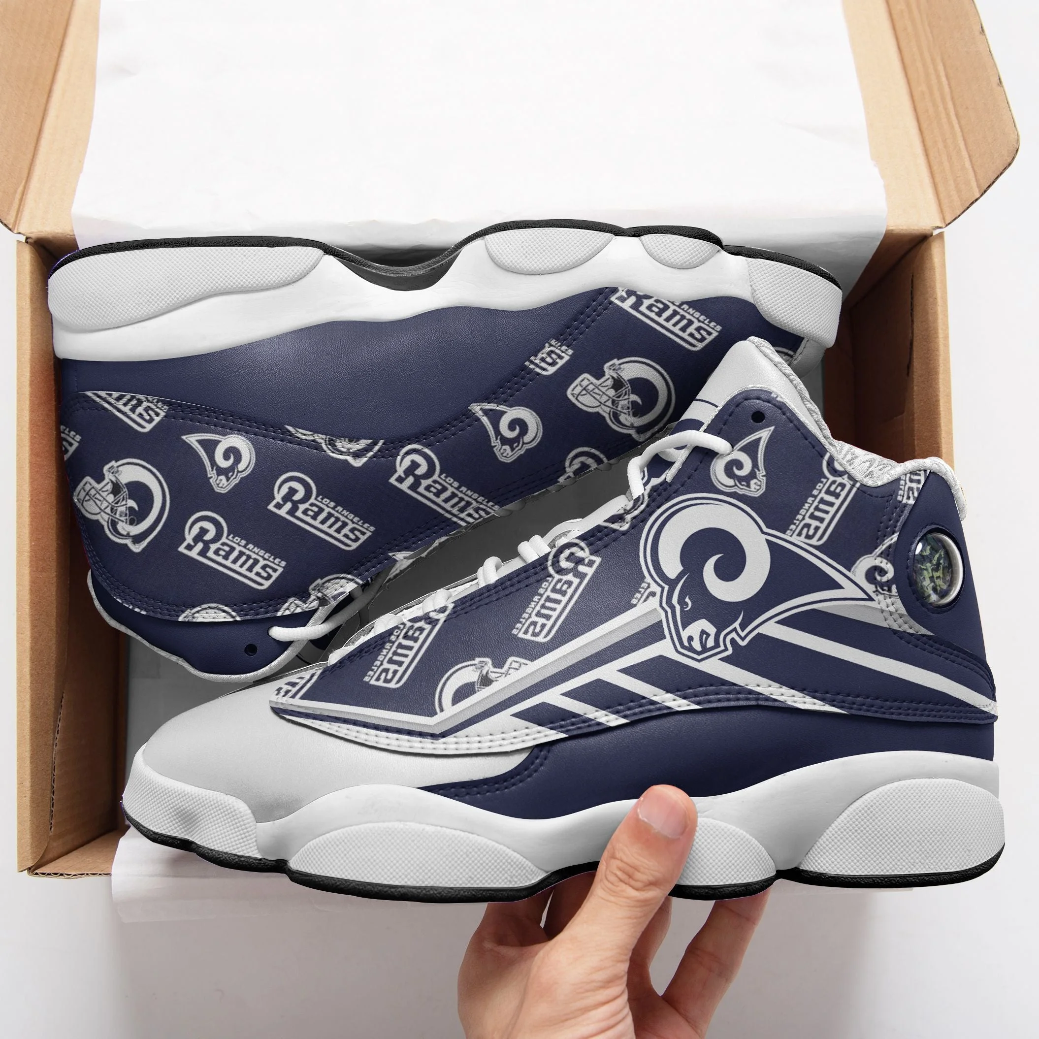 Los Angeles Rams NFL AJ13 Sneakers Shoes For Men And Women 14
