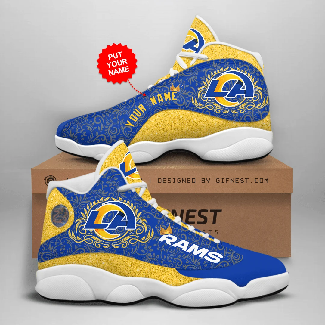 Los Angeles Rams NFL AJ13 Sneakers Shoes For Men And Women 5
