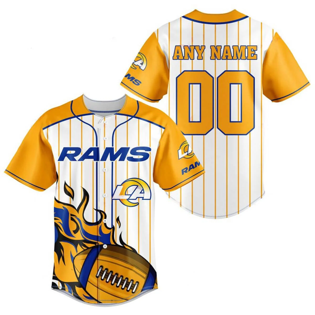 Los Angeles Rams Personalized Baseball Jersey 746