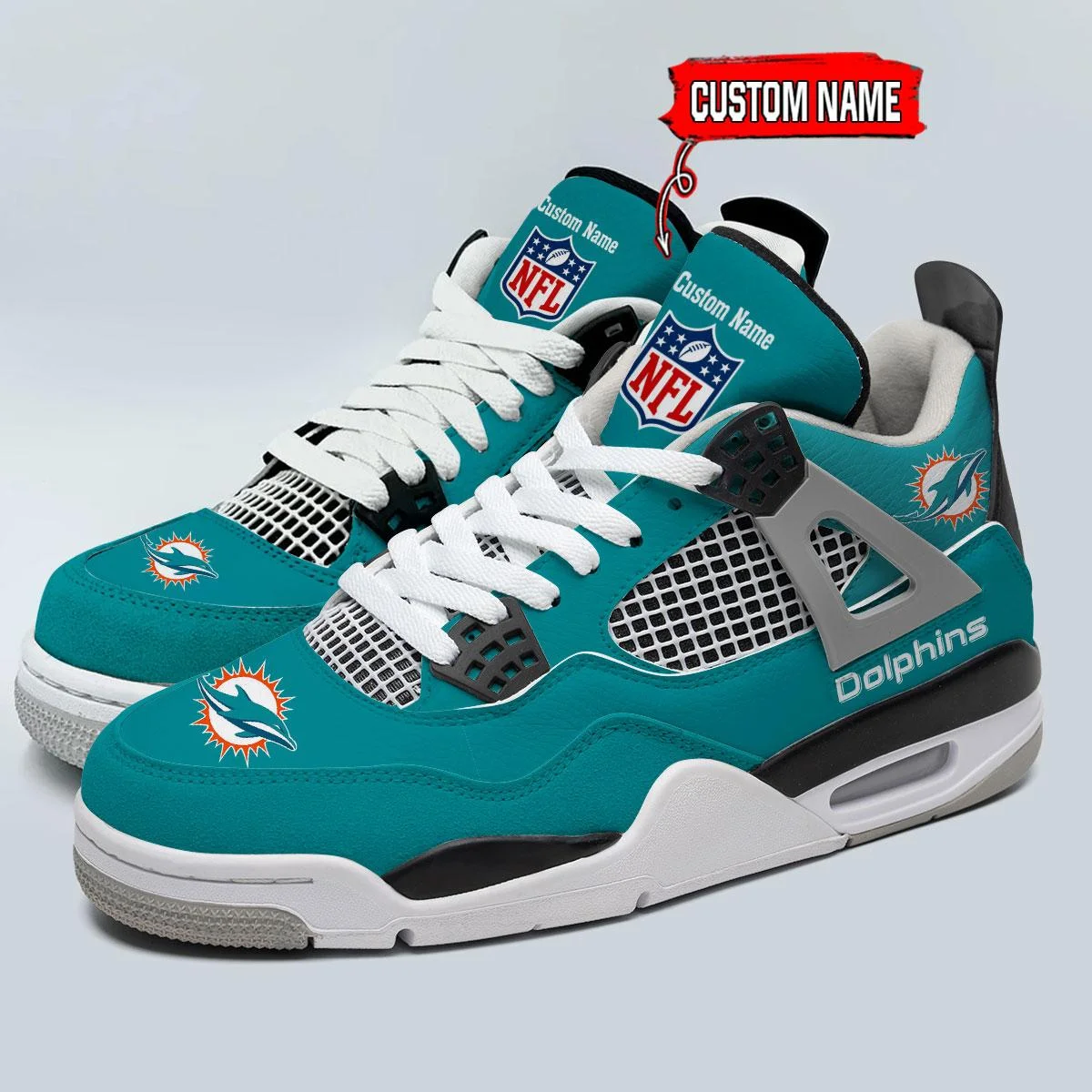 Miami Dolphins AJ4 Sneakers 14
