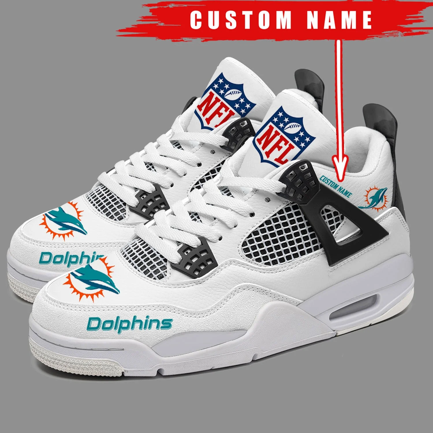 Miami Dolphins AJ4 Sneakers 16