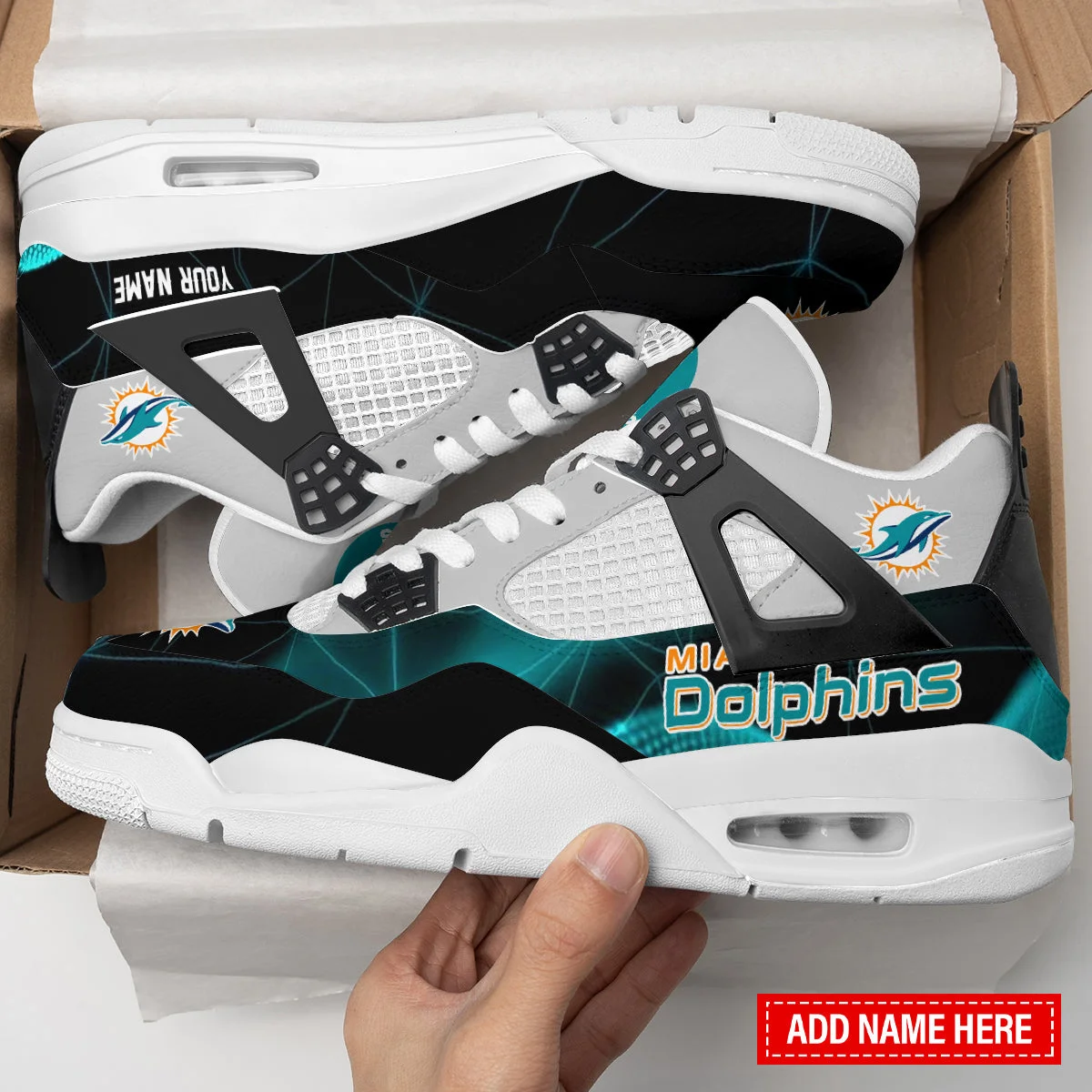 Miami Dolphins AJ4 Sneakers 3
