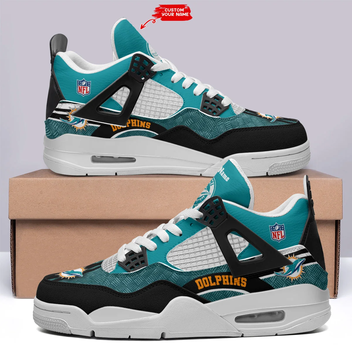 Miami Dolphins AJ4 Sneakers 4