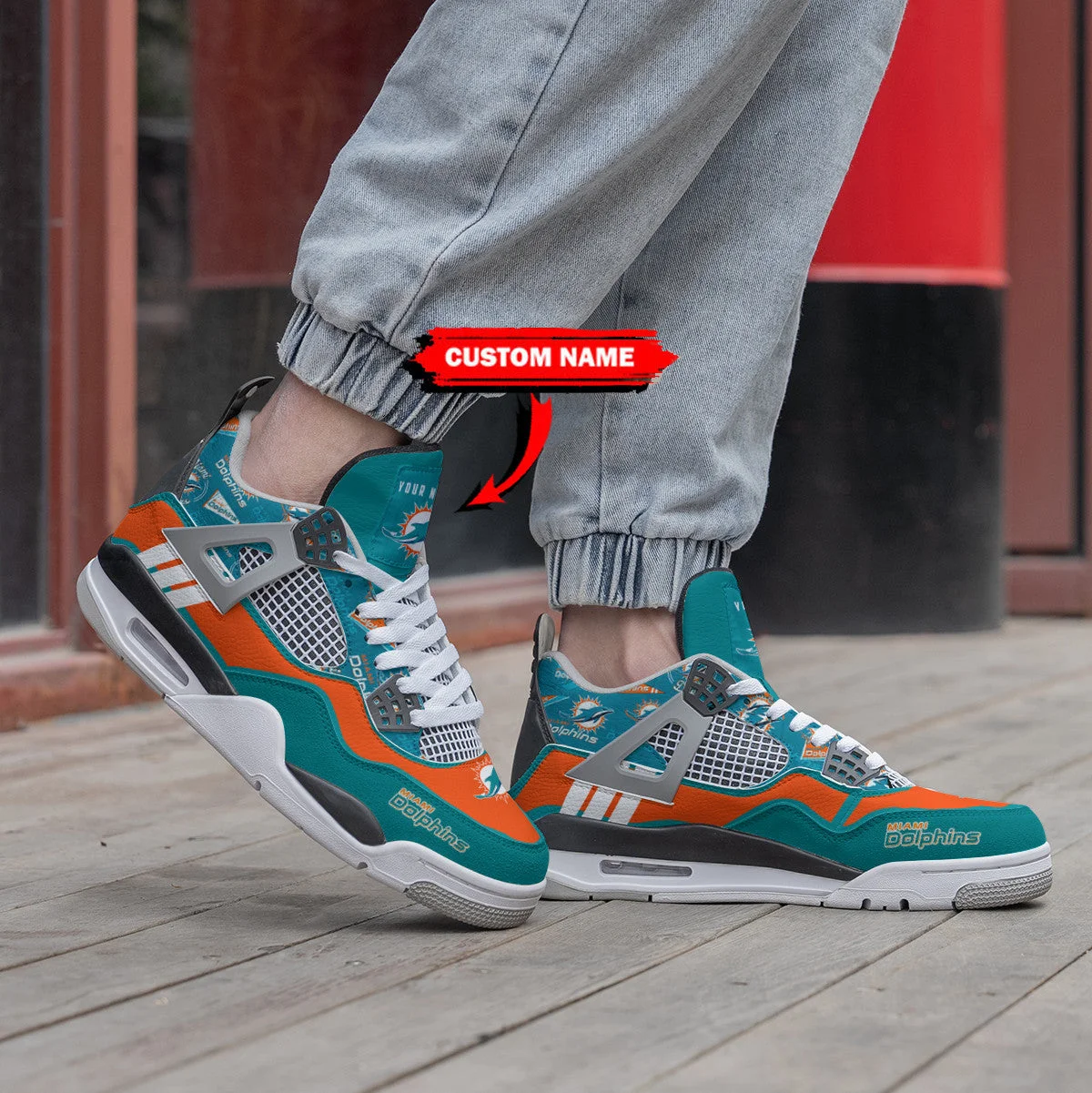 Miami Dolphins AJ4 Sneakers 5