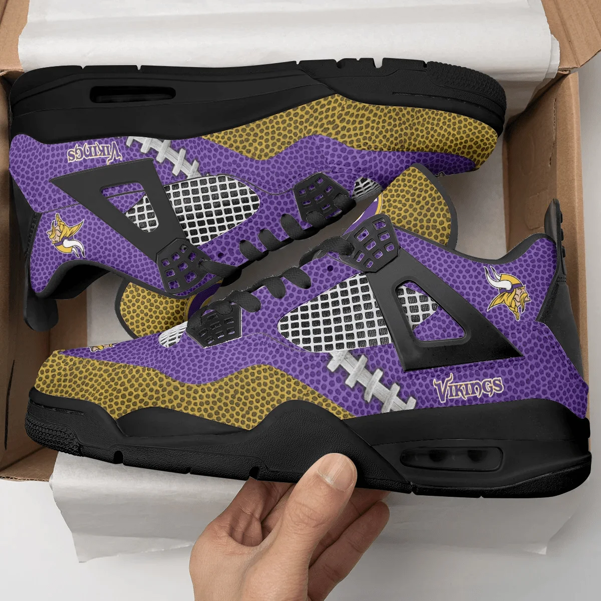 Minnesota Vikings AJ4 Sneakers 10