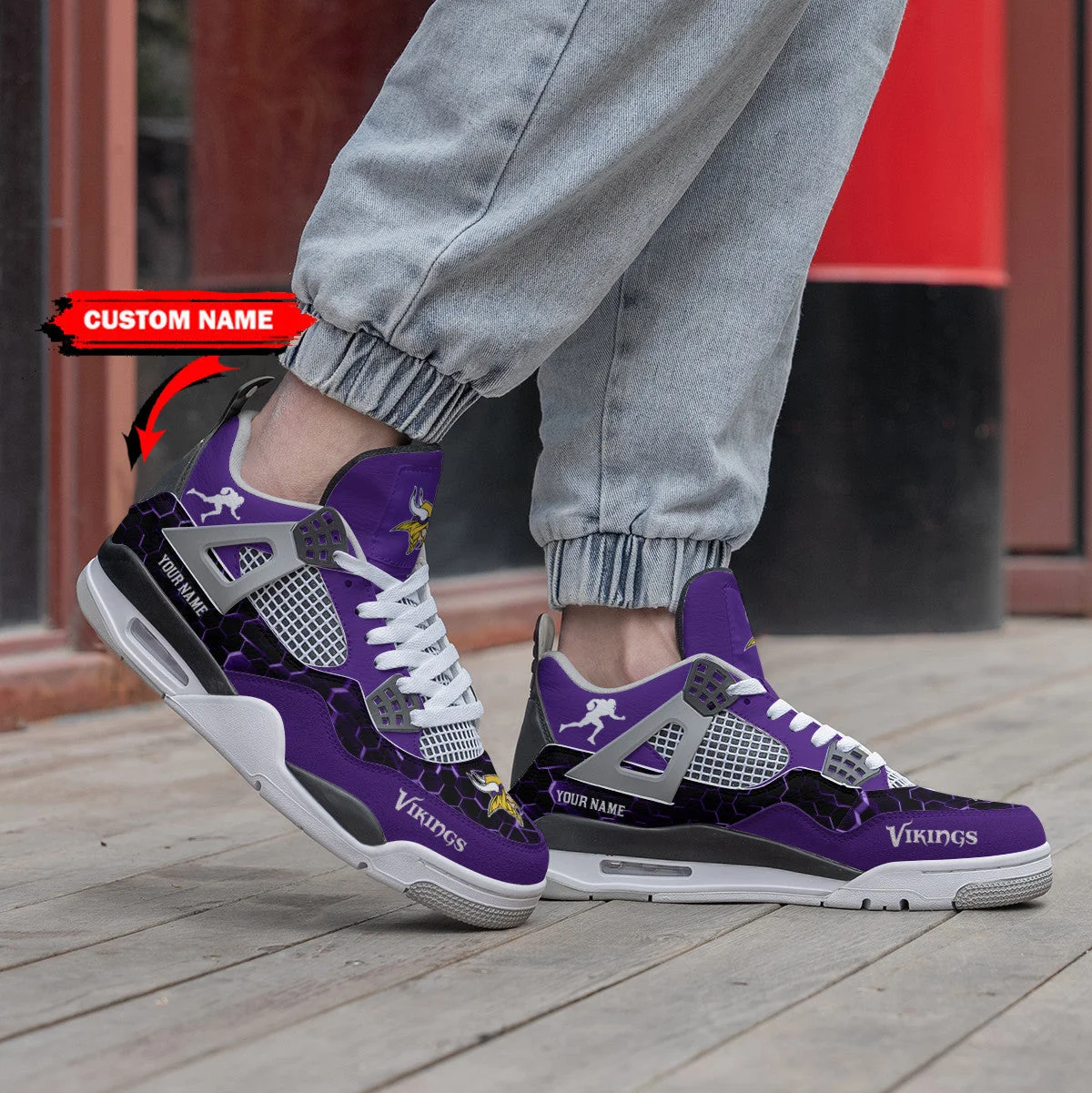 Minnesota Vikings AJ4 Sneakers 12