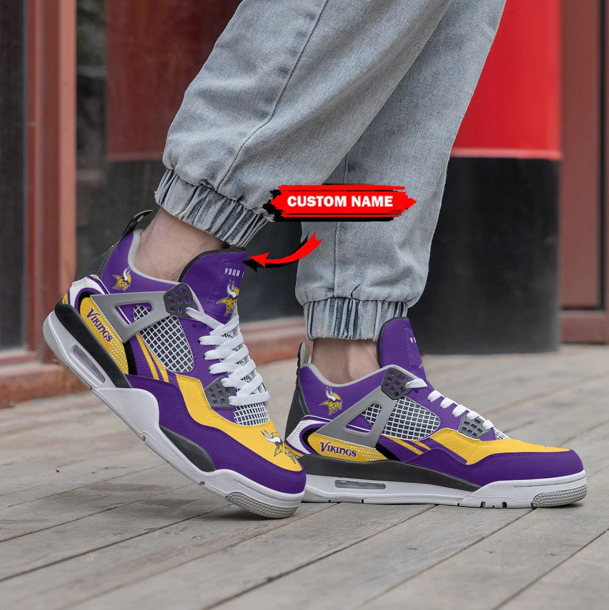 Minnesota Vikings AJ4 Sneakers 13