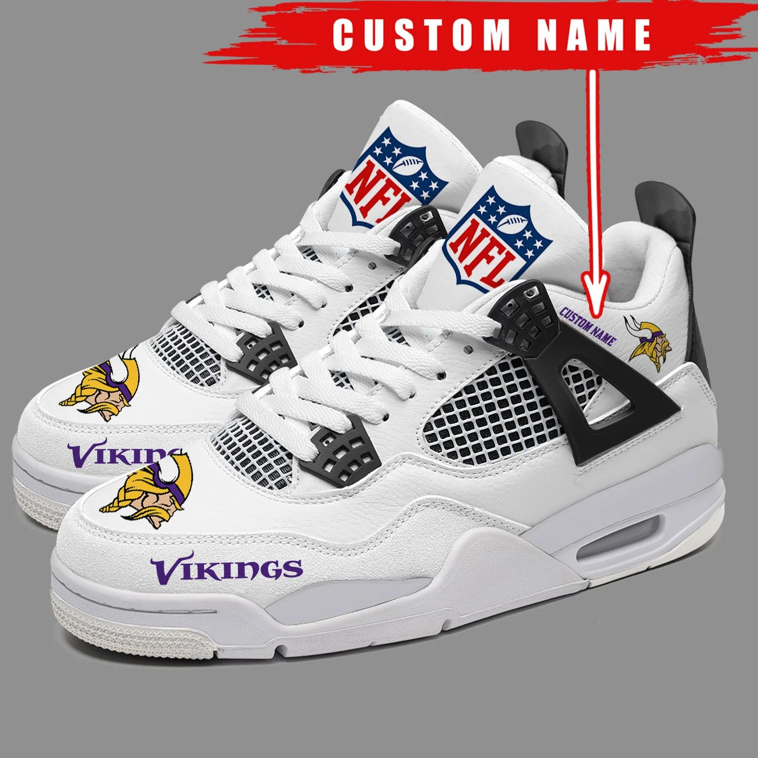 Minnesota Vikings AJ4 Sneakers 15