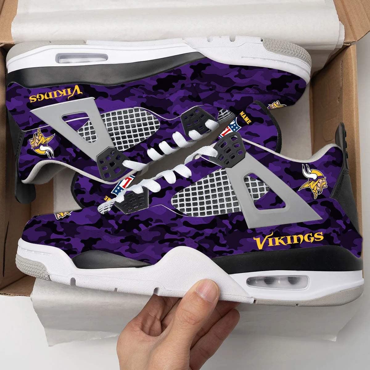 Minnesota Vikings AJ4 Sneakers 2