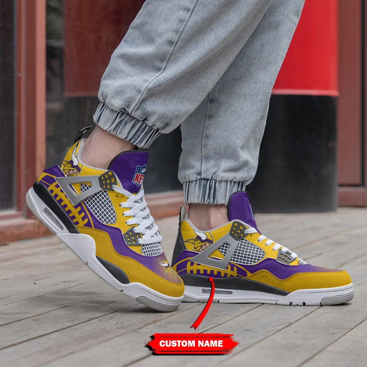 Minnesota Vikings AJ4 Sneakers 3
