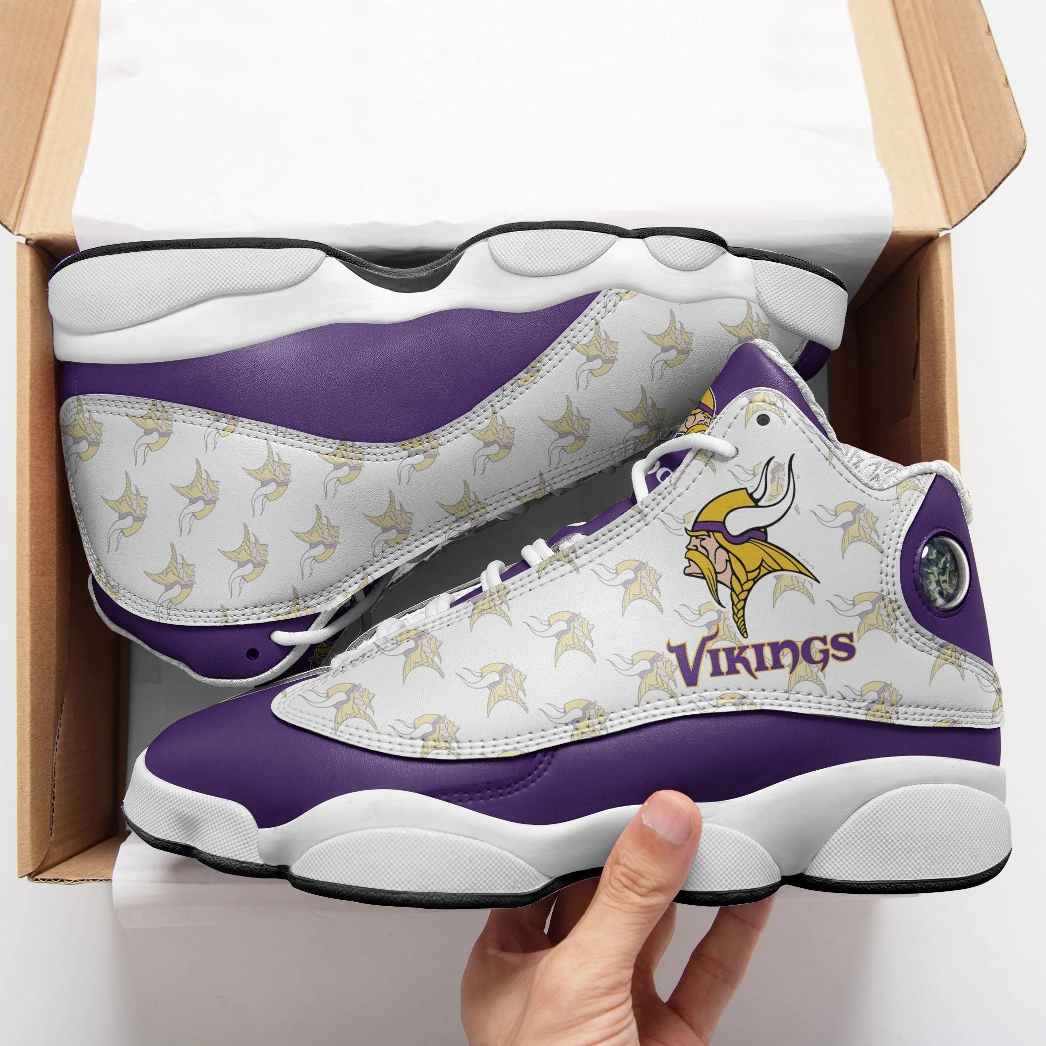 Minnesota Vikings NFL AJ13 Sneakers Shoes For Men And Women 21