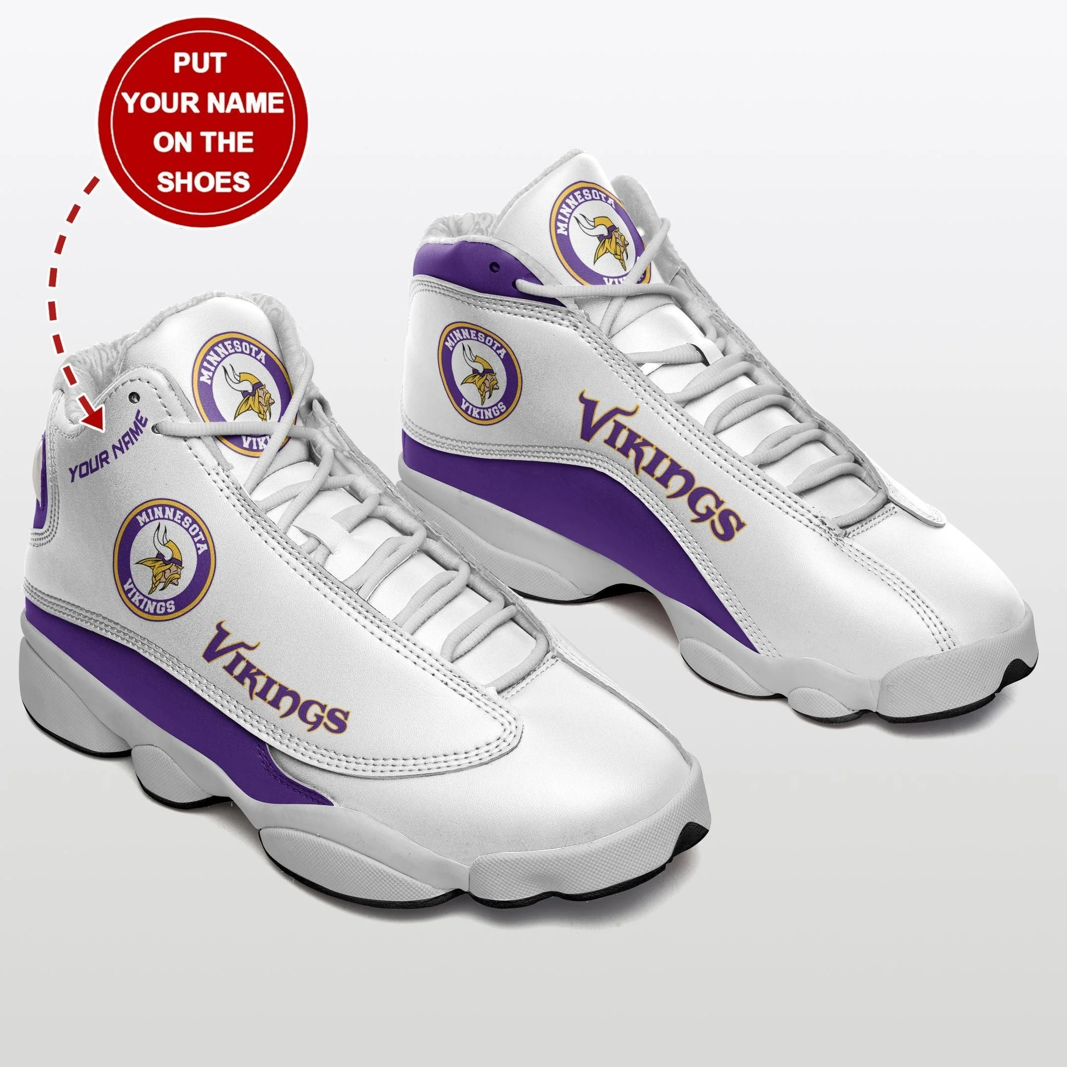 Minnesota Vikings NFL AJ13 Sneakers Shoes For Men And Women 18