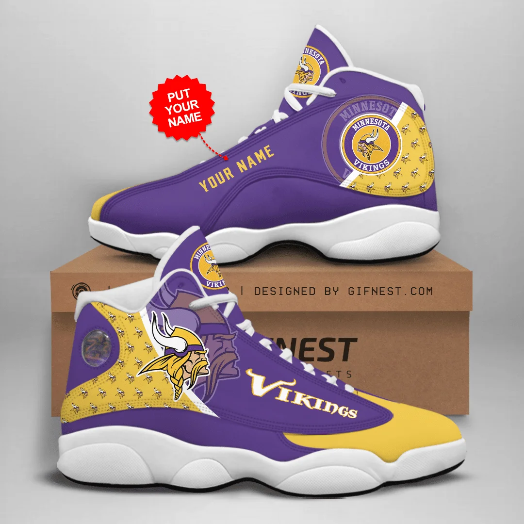 Minnesota Vikings NFL AJ13 Sneakers Shoes For Men And Women 5