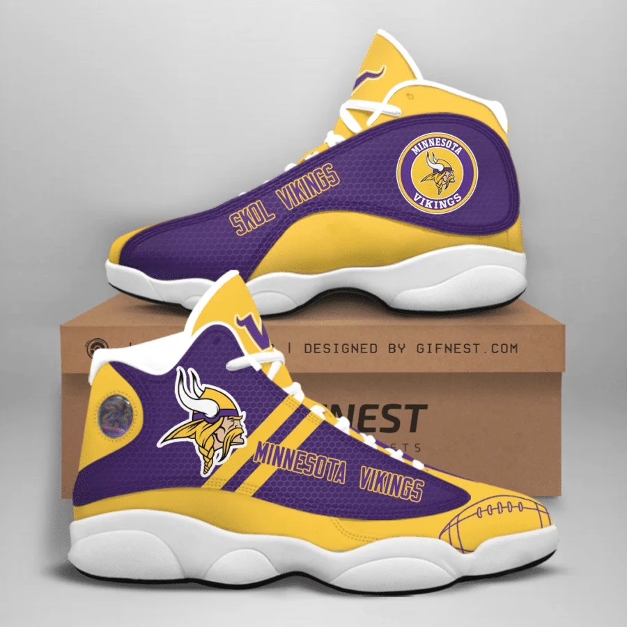 Minnesota Vikings NFL AJ13 Sneakers Shoes For Men And Women 14