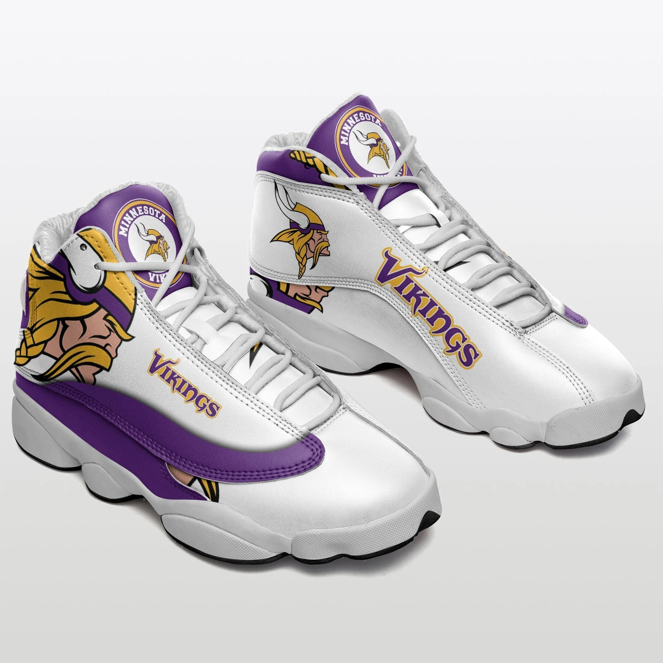 Minnesota Vikings NFL AJ13 Sneakers Shoes For Men And Women 16