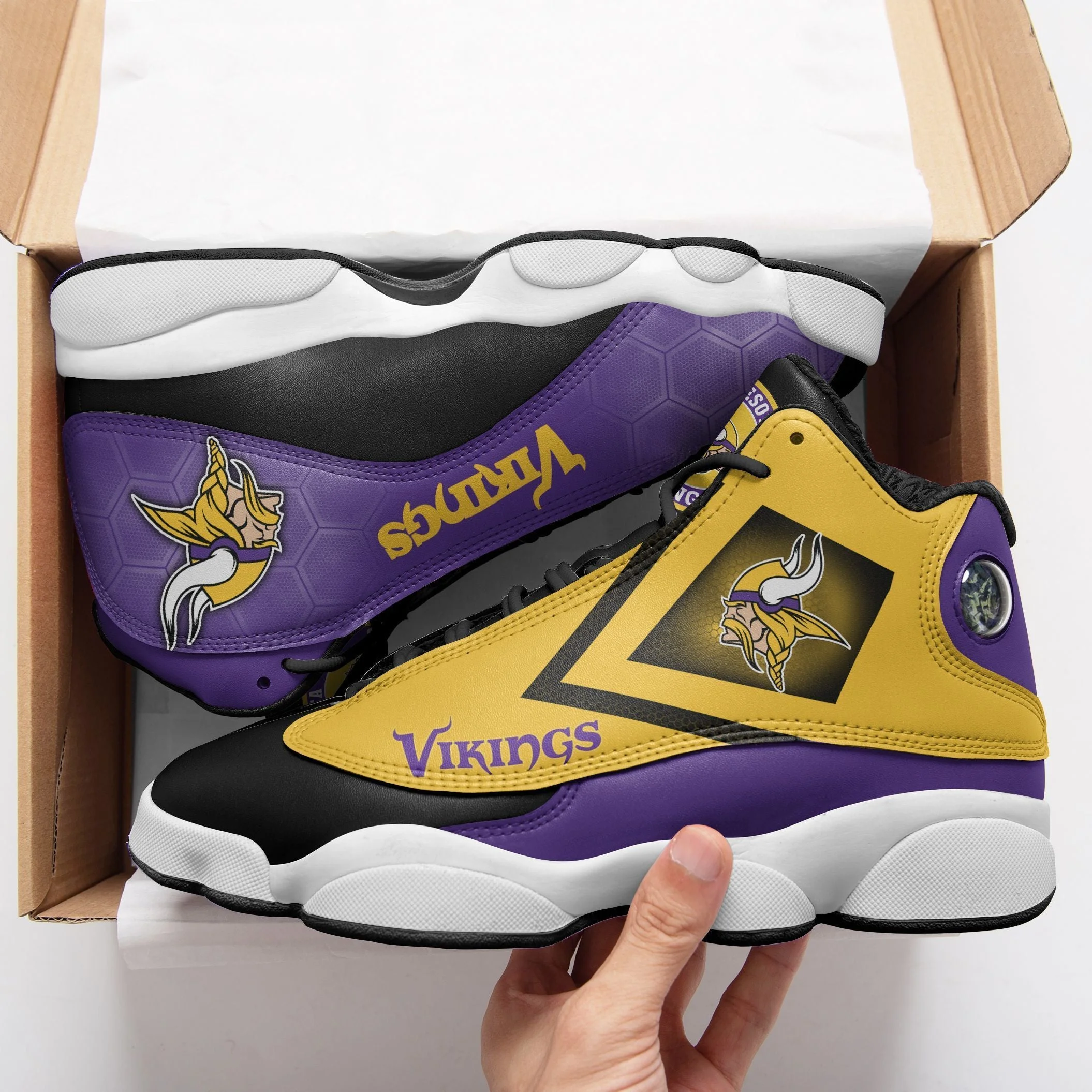 Minnesota Vikings NFL AJ13 Sneakers Shoes For Men And Women 2
