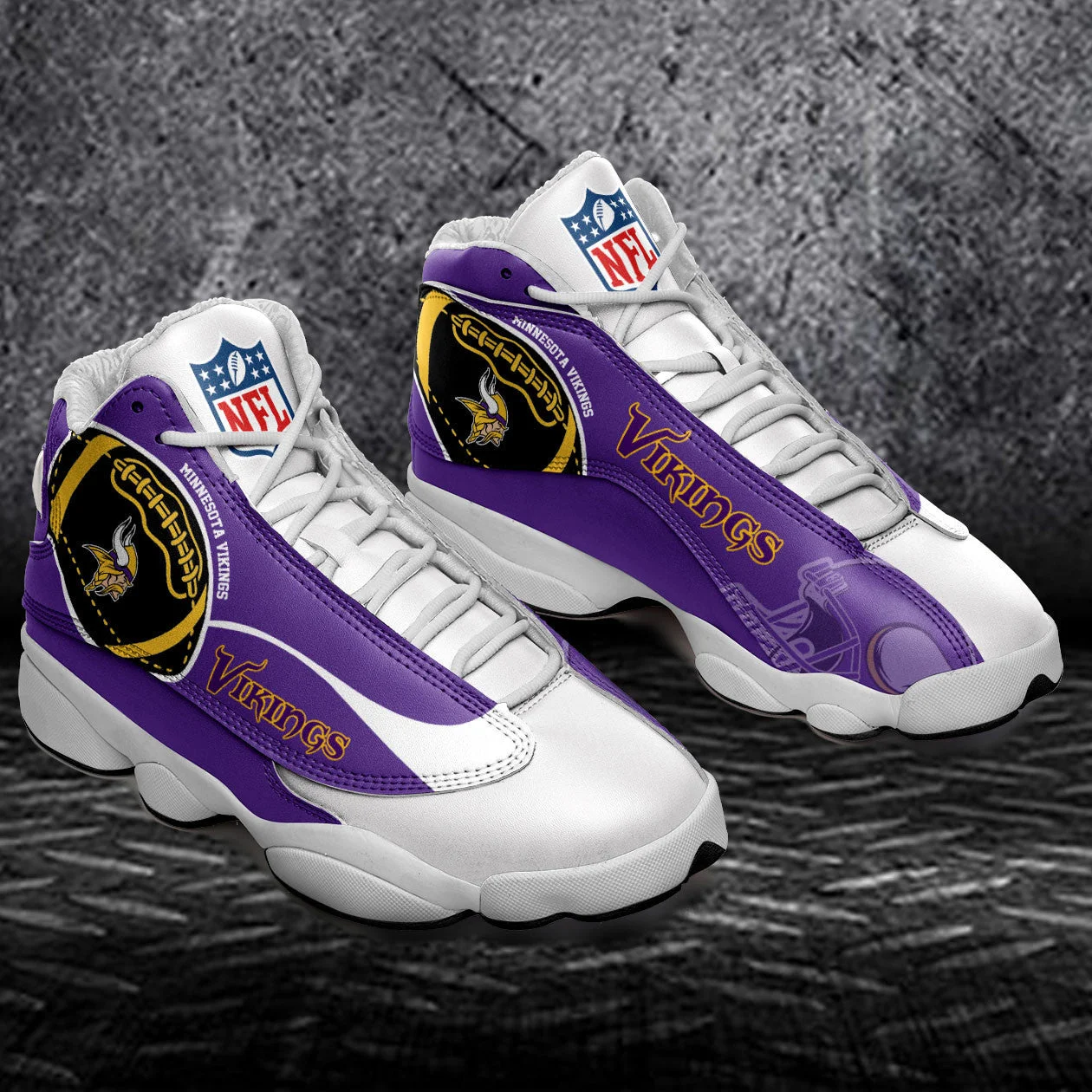 Minnesota Vikings NFL AJ13 Sneakers Shoes For Men And Women 11