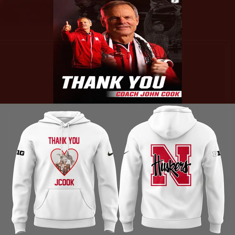 Nebraska Volleyball 2025 Limited Thanks Coach John Cook Red Hoodie Volleyball Lovers Gifts