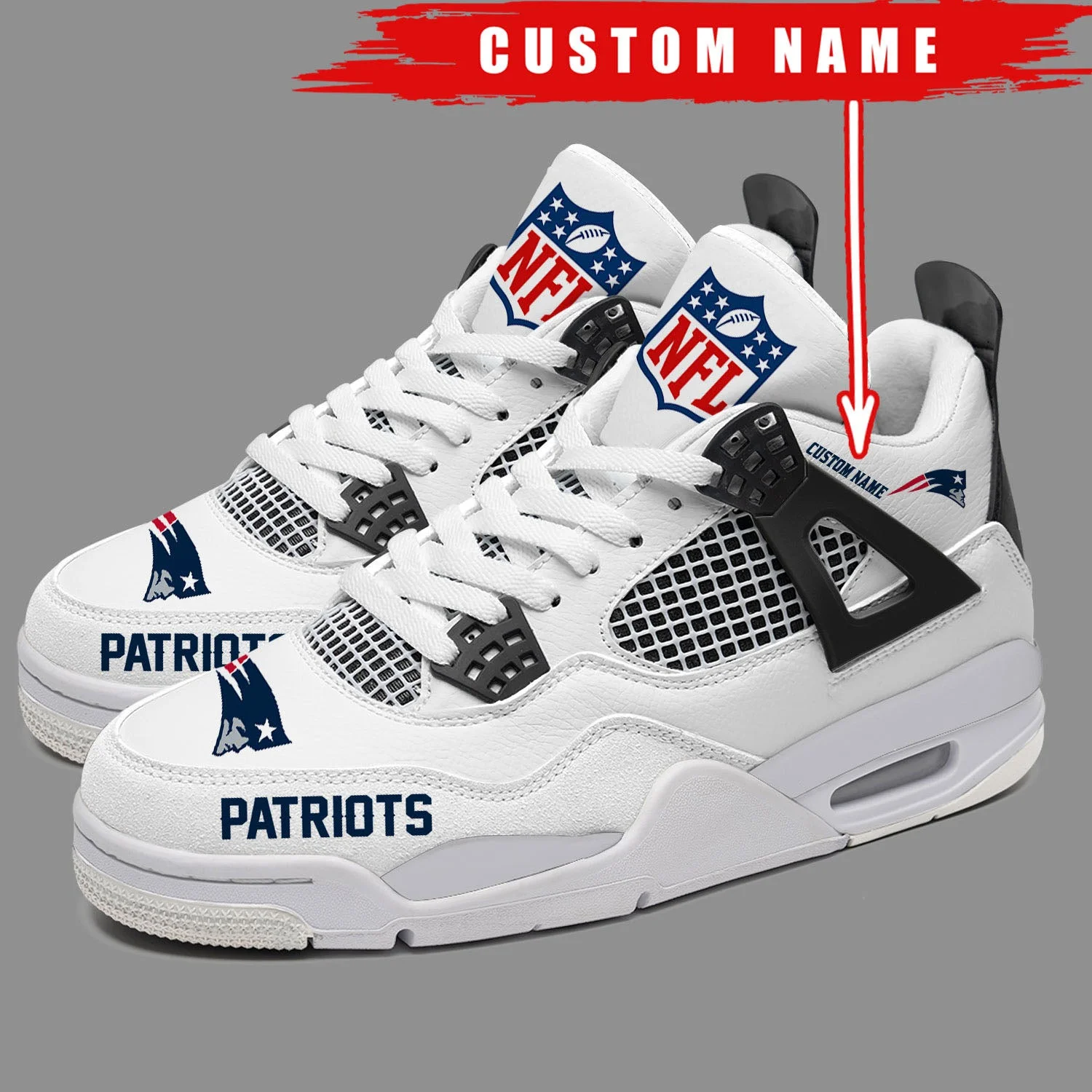 New England Patriots AJ4 Sneakers 11