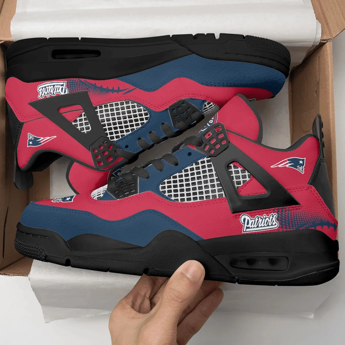 New England Patriots AJ4 Sneakers 12