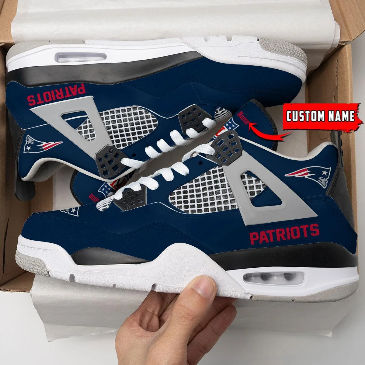 New England Patriots AJ4 Sneakers 4