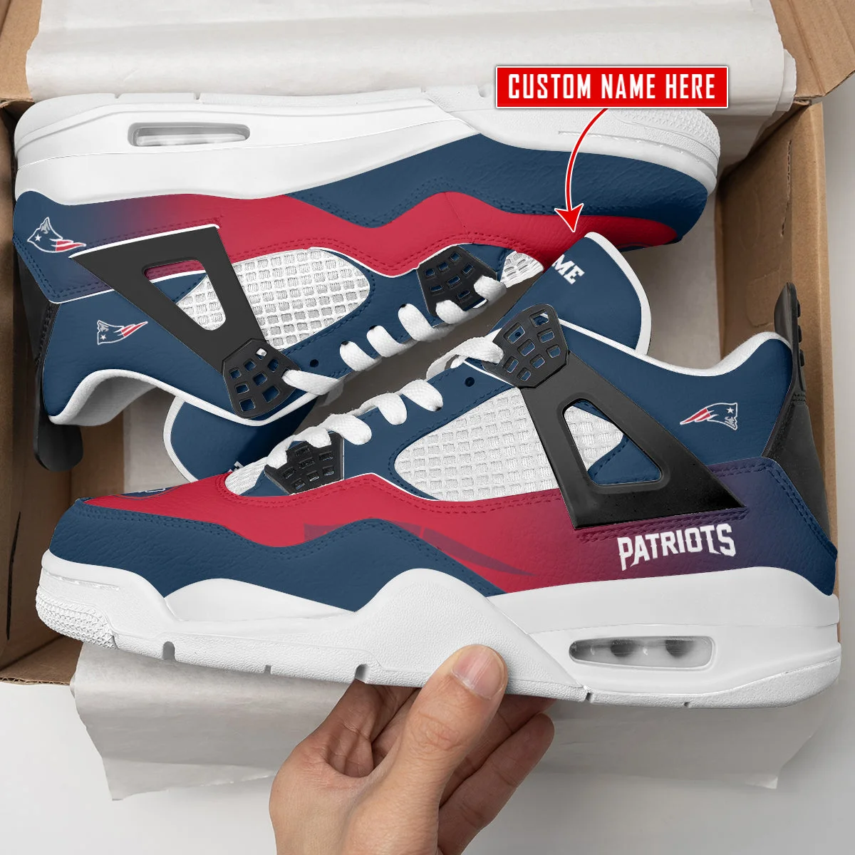 New England Patriots AJ4 Sneakers 6