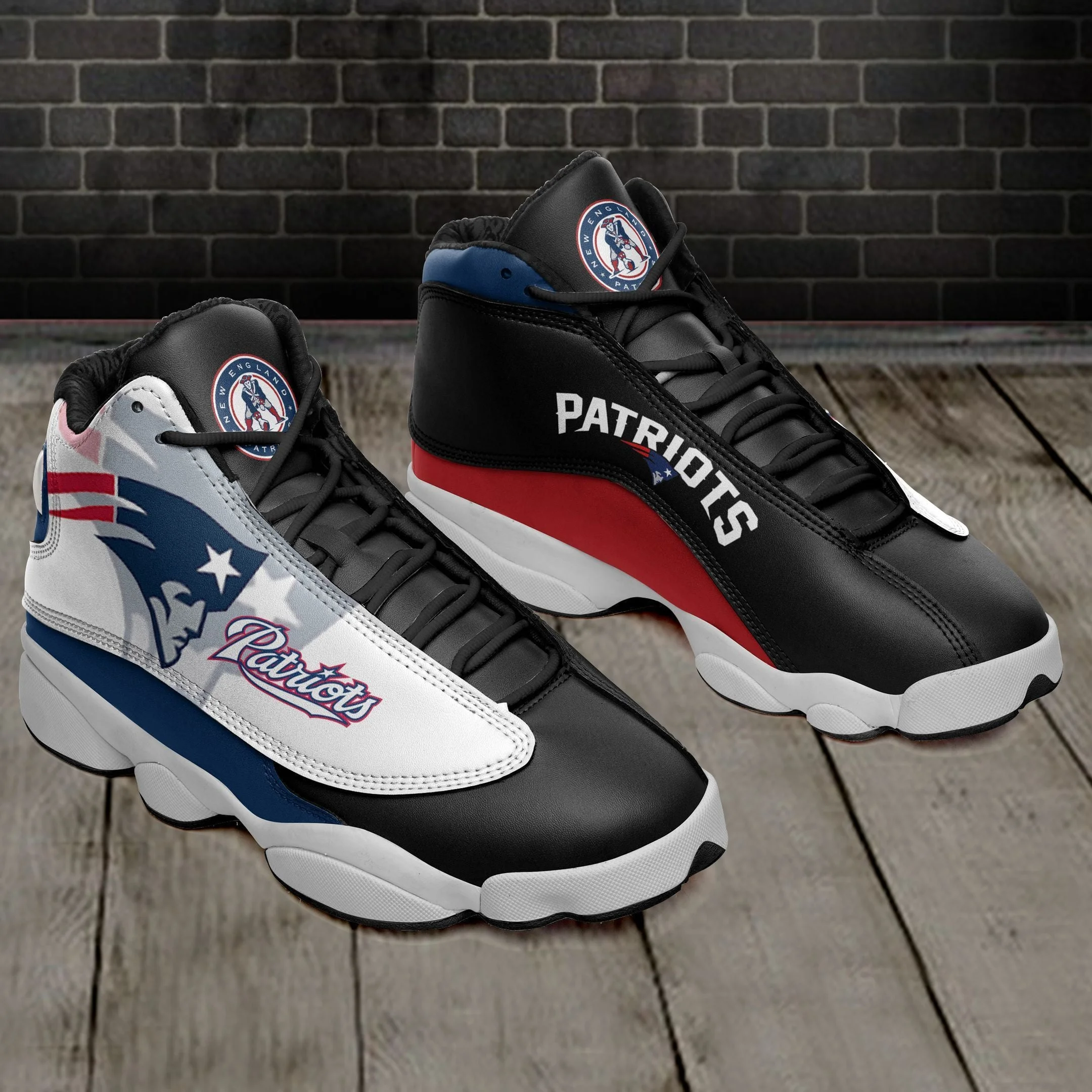 New England Patriots NFL AJ13 Sneakers Shoes For Men And Women 38