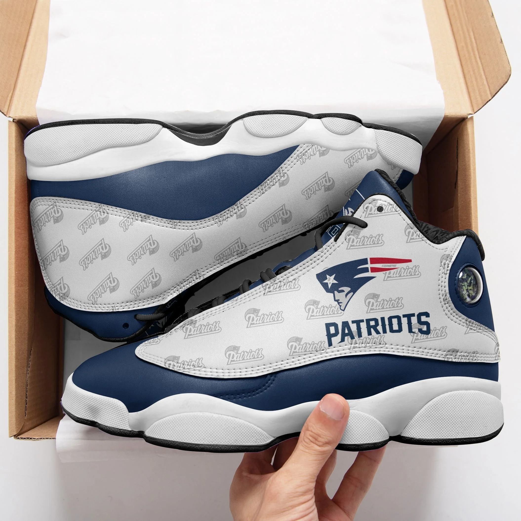 New England Patriots NFL AJ13 Sneakers Shoes For Men And Women 34
