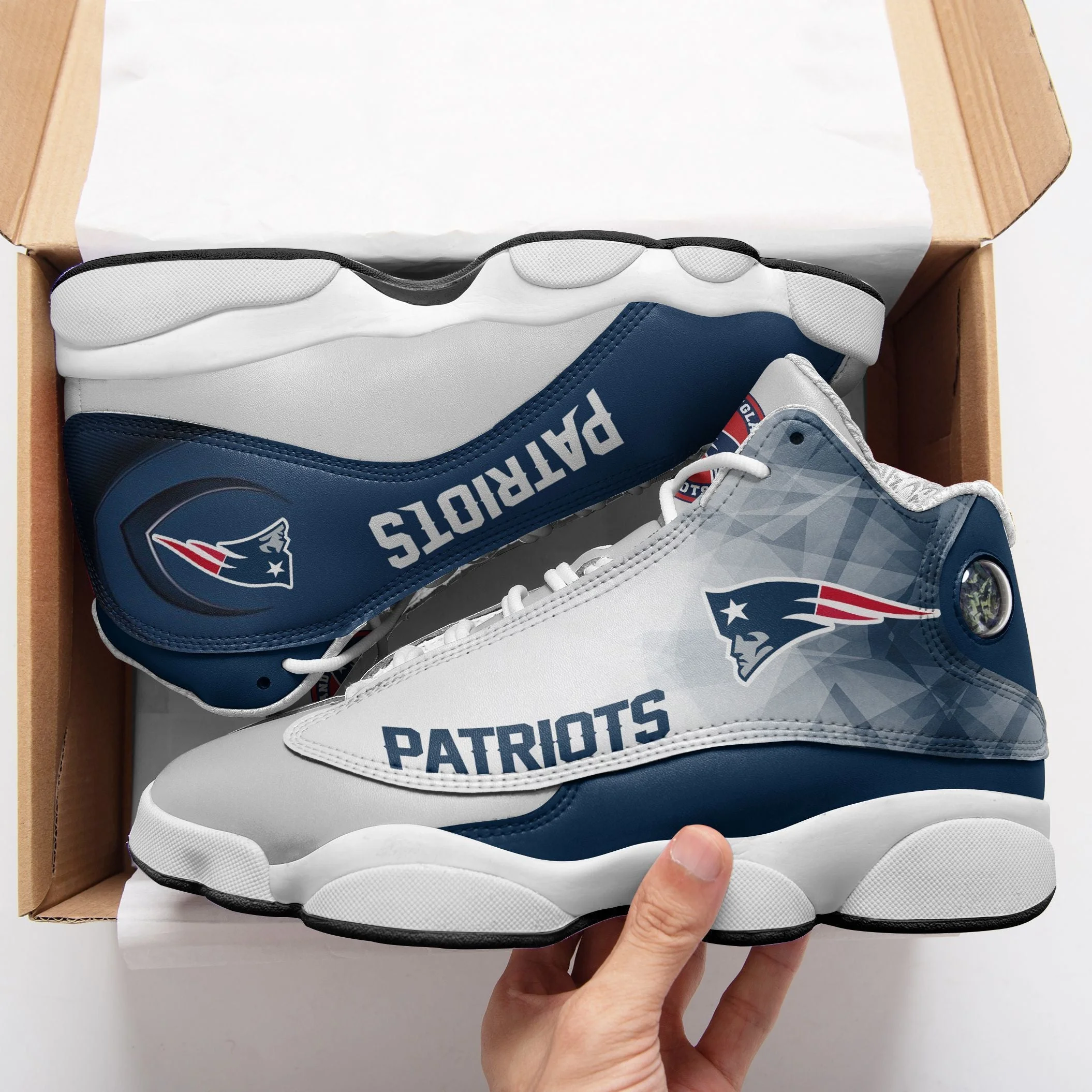 New England Patriots NFL AJ13 Sneakers Shoes For Men And Women 5