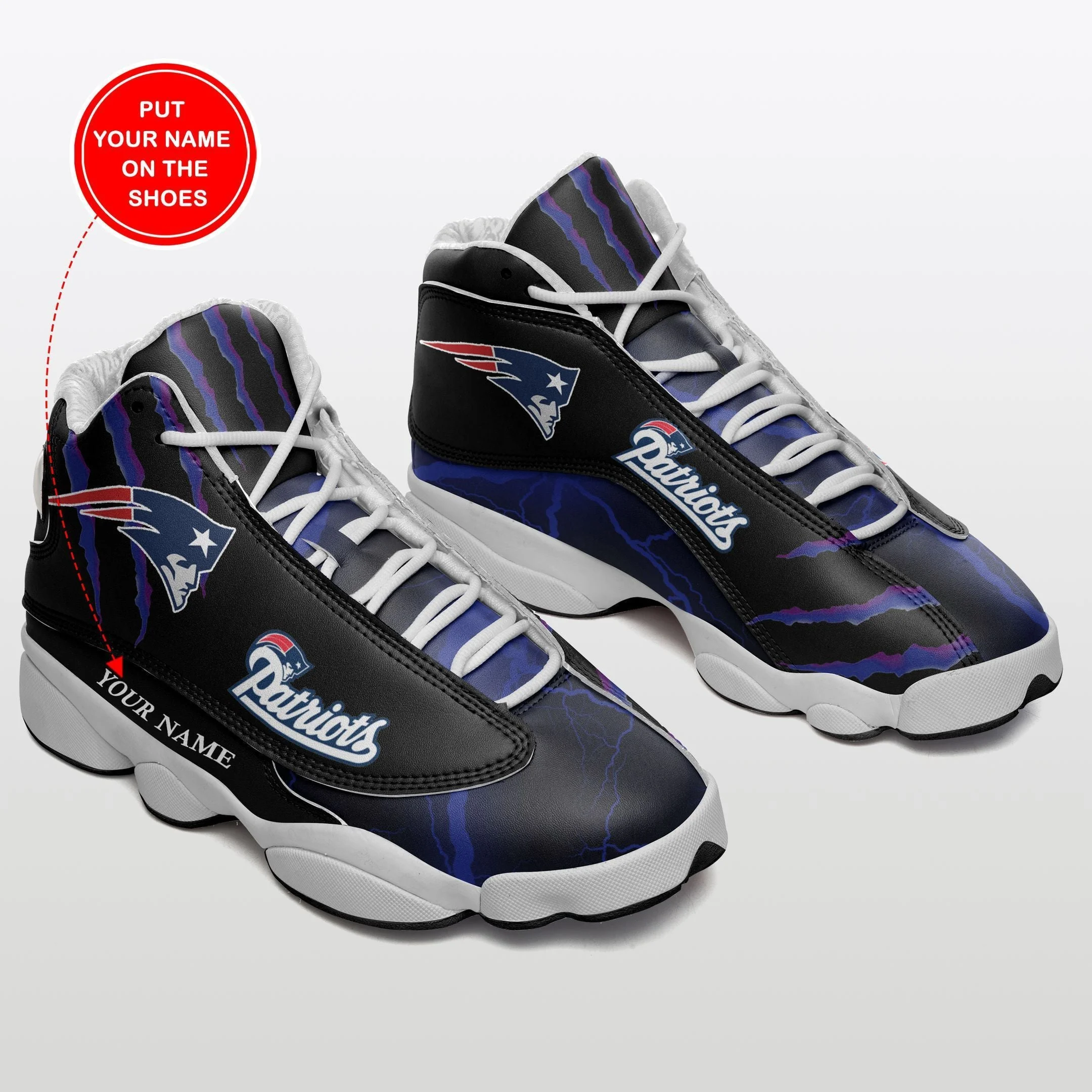 New England Patriots NFL AJ13 Sneakers Shoes For Men And Women