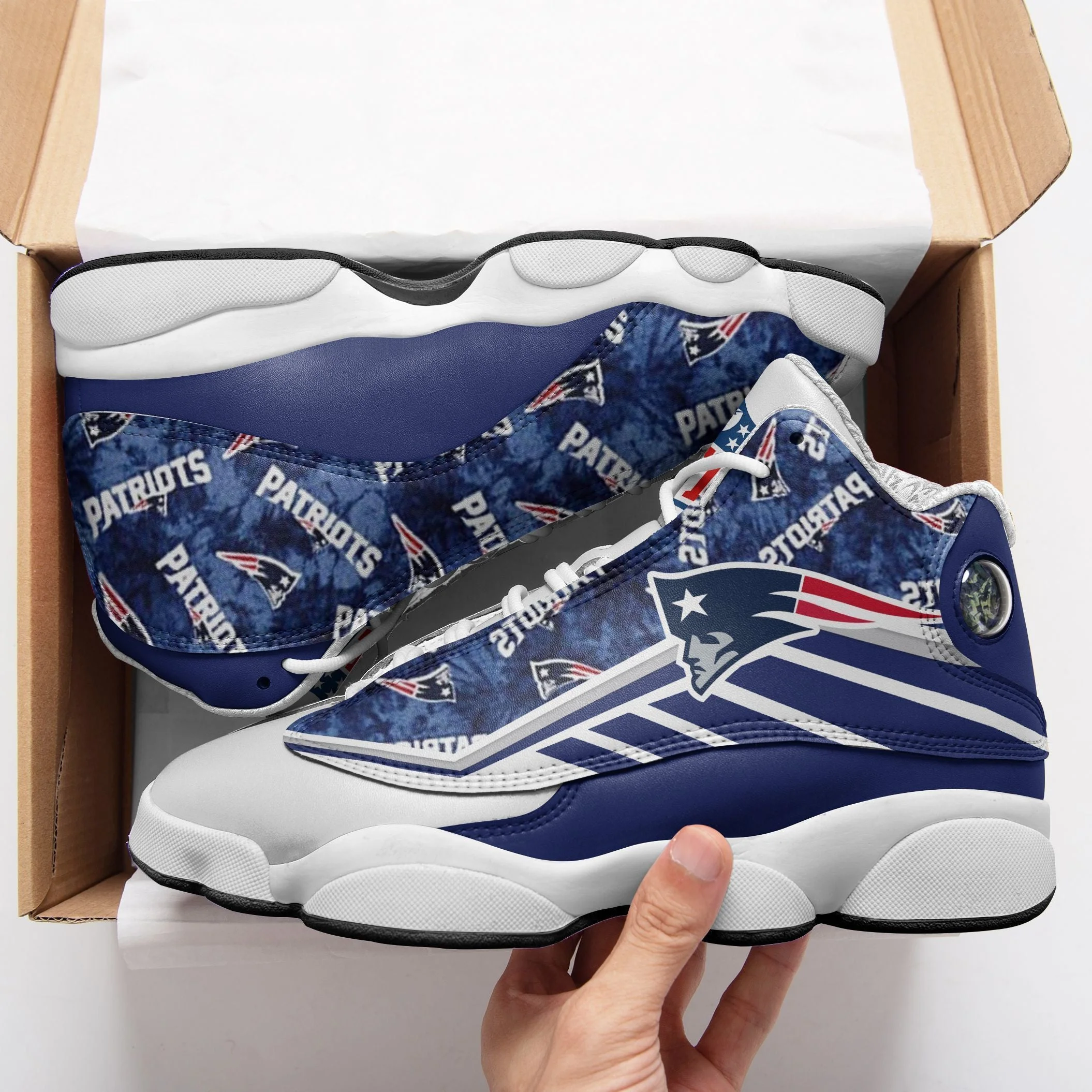 New England Patriots NFL AJ13 Sneakers Shoes For Men And Women 27