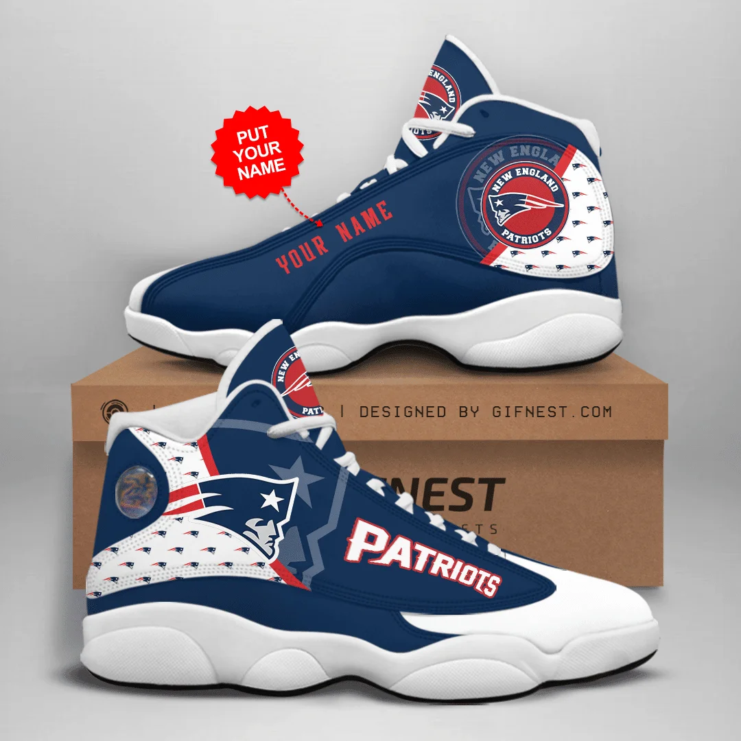 New England Patriots NFL AJ13 Sneakers Shoes For Men And Women 36