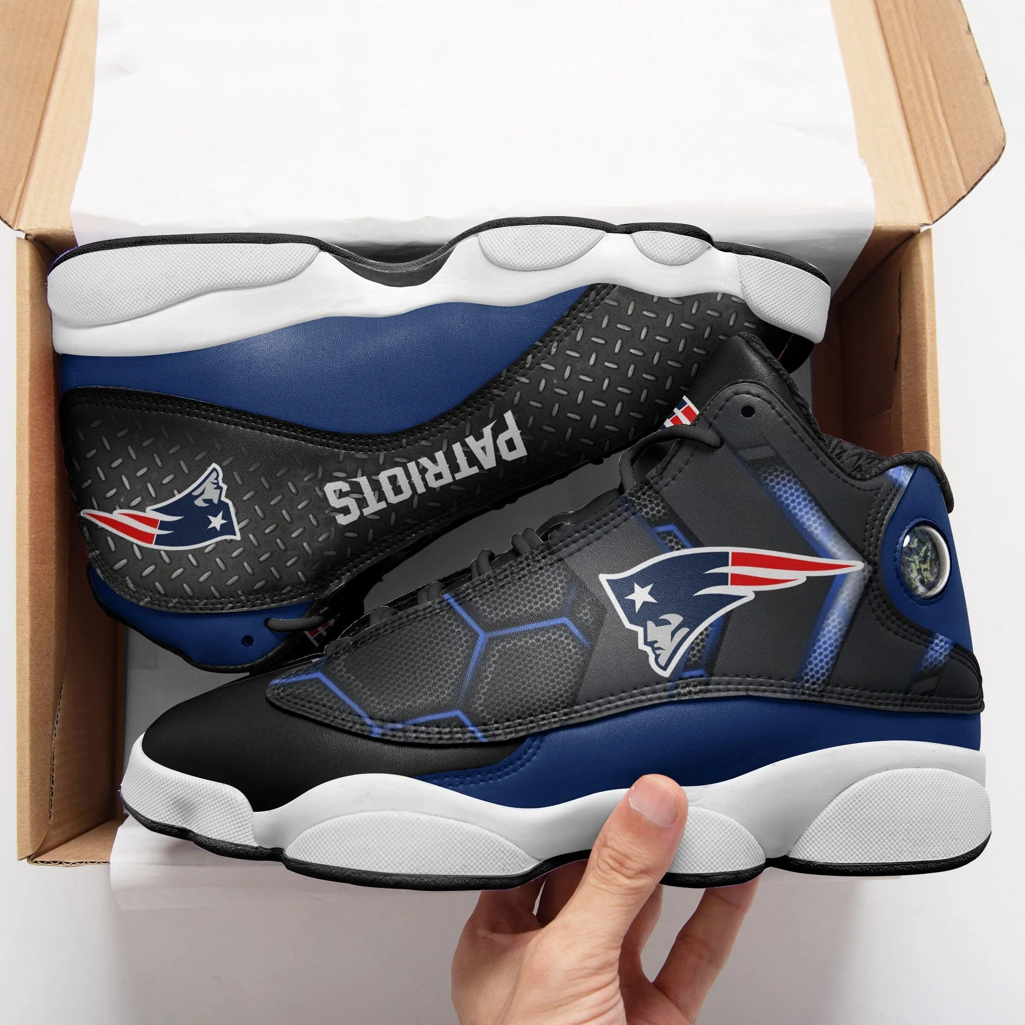New England Patriots NFL AJ13 Sneakers Shoes For Men And Women 15