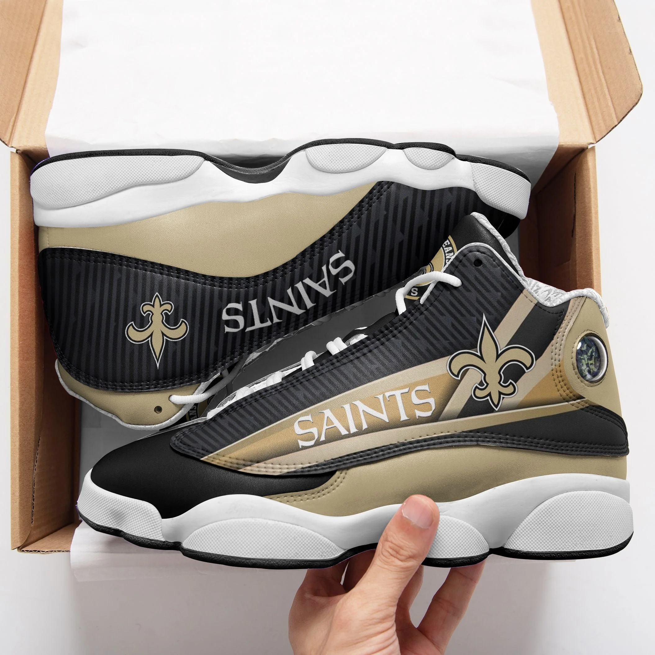 New Orleans Saints NFL AJ13 Sneakers Shoes For Men And Women 37
